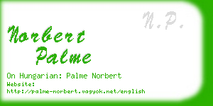 norbert palme business card